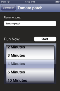 EtherRain iPhone App Ethernet Sprinkler Controller
