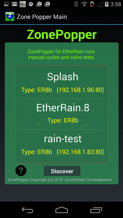 EtherRain Android App Ethernet Sprinkler Controller