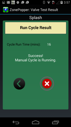 EtherRain Android Run Cycle Result Ethernet Sprinkler Controller